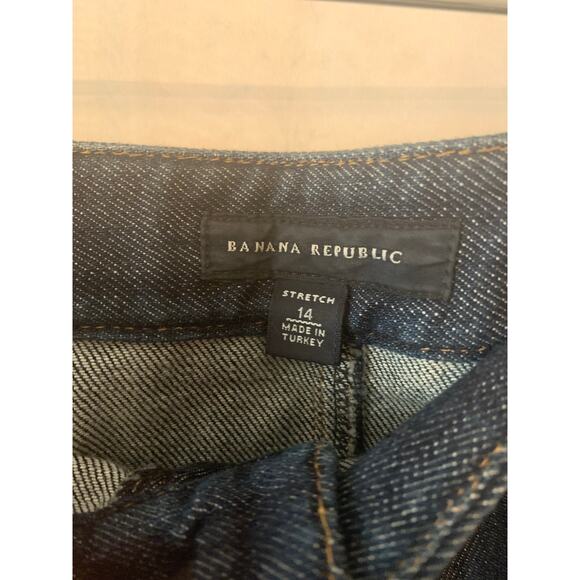 Banana Republic Vintage Y2K Denim Jean Skirt Women's Stretch Size 14 Classic - Picture 3 of 7